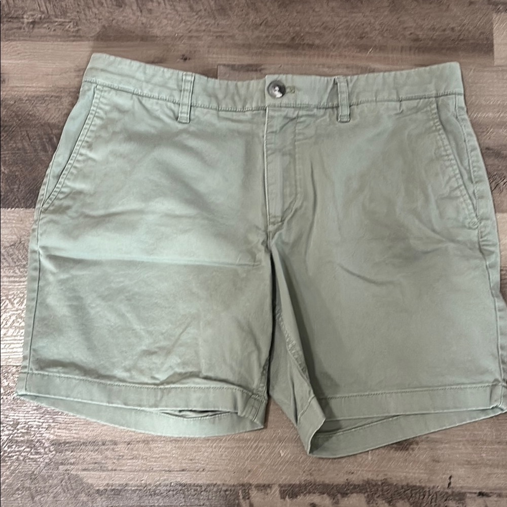 Green Casual Shorts